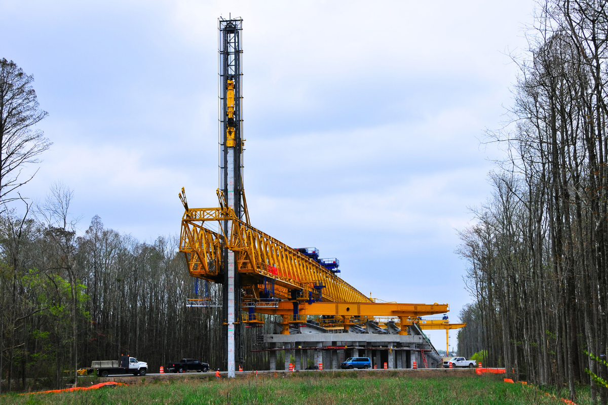 Road/highway jobsite from ground level view