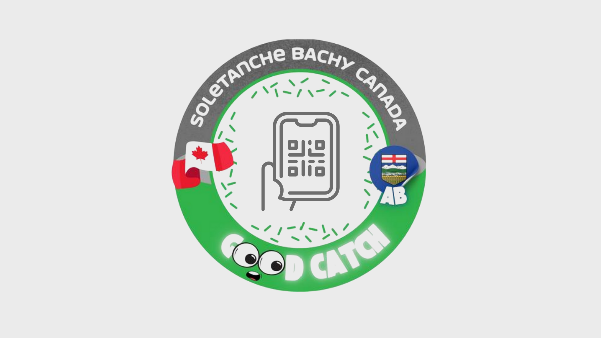 HSE Initiatives at SB Canada (8) Good Catch logo with a QR code scan illustration in a cercle