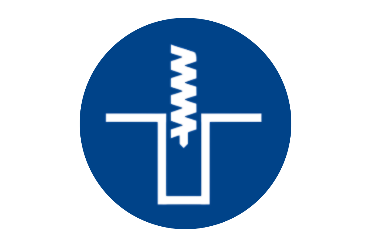 white illustration of the CFA piles process in a blue circle