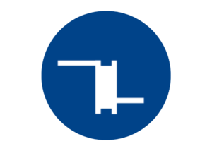 white illustration of the soldier piles and lagging technique in a blue circle