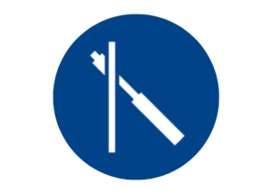 white illustration of the tie-backs and anchors technique in a blue circle