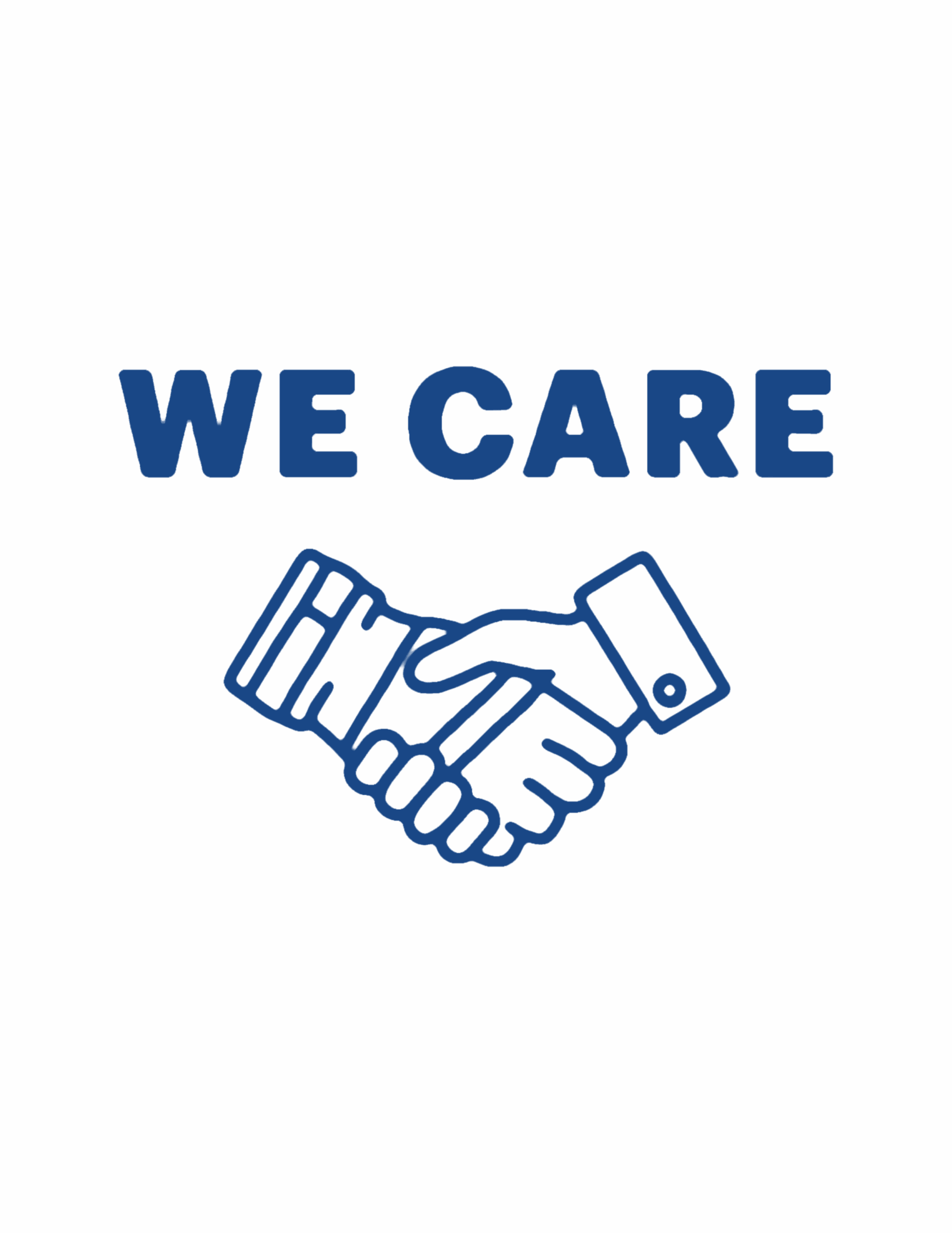 We Care by SB Canada - logo with hands shaking