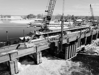 SBC timeline – 2010-2011 (3) bridge jobsite photo in black and white