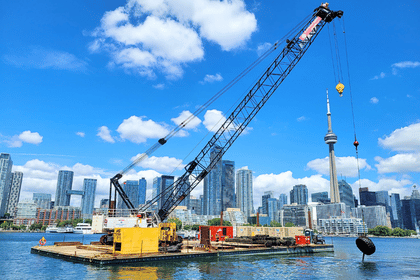 Photos of a marine project in Toronto by Soletanche Bachy Canada